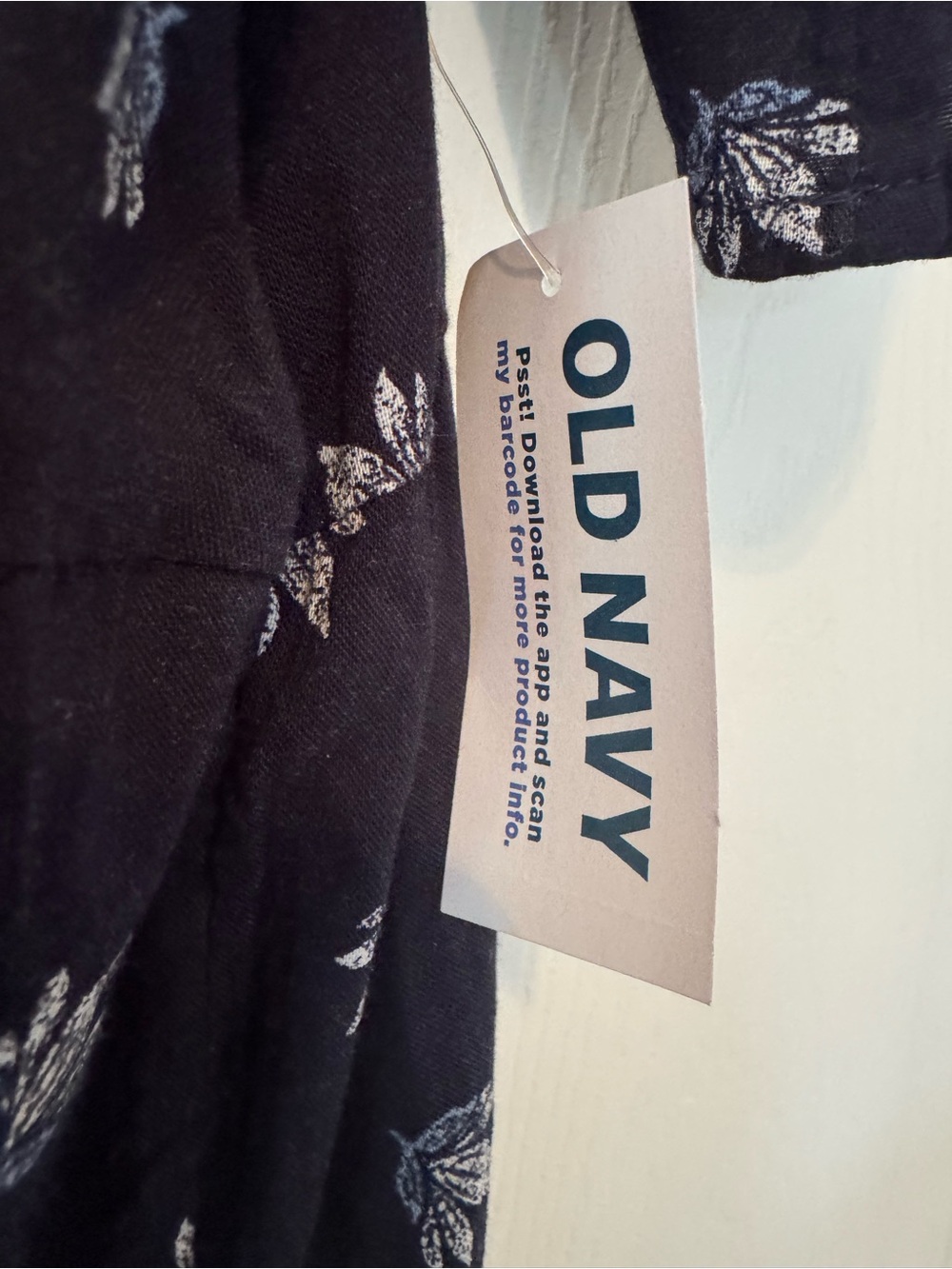 Old Navy Navy Floral V-Neck Tiered Midi Dress - Picture 3 of 5